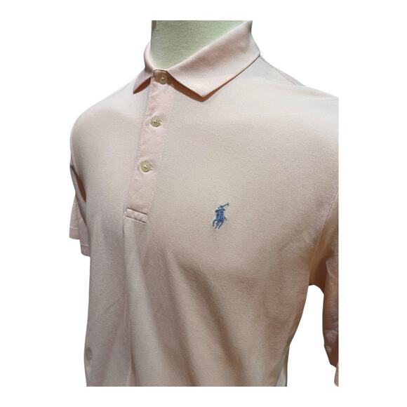Polo Ralph Lauren Men's SS Polo Shirt 100% Pima Cotton, Pink Large - Picture 2 of 10